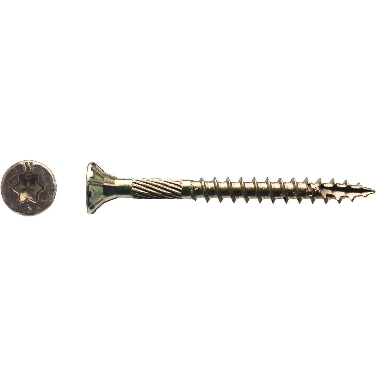 Big Timber #8 x 1-3/4 In. Yellow Zinc Flat Head Wood Screw (860 Ct., 5 Lb.)