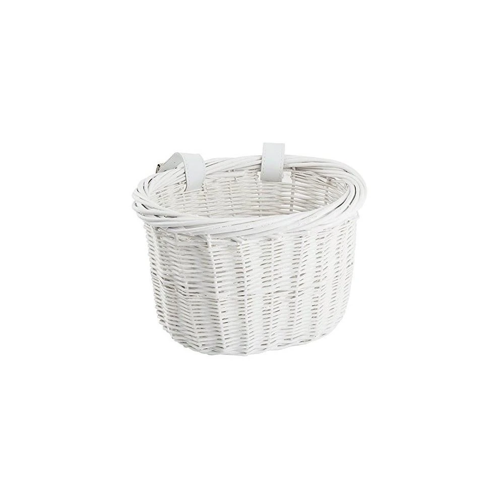 Sunlite Mini Willow Front Bicycle Basket - White 9.75 X 6 X 7.5
