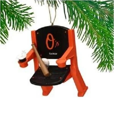Baltimore Orioles Official Mlb Stadium Chair Christmas Ornament 4 Inch X 3 Inch
