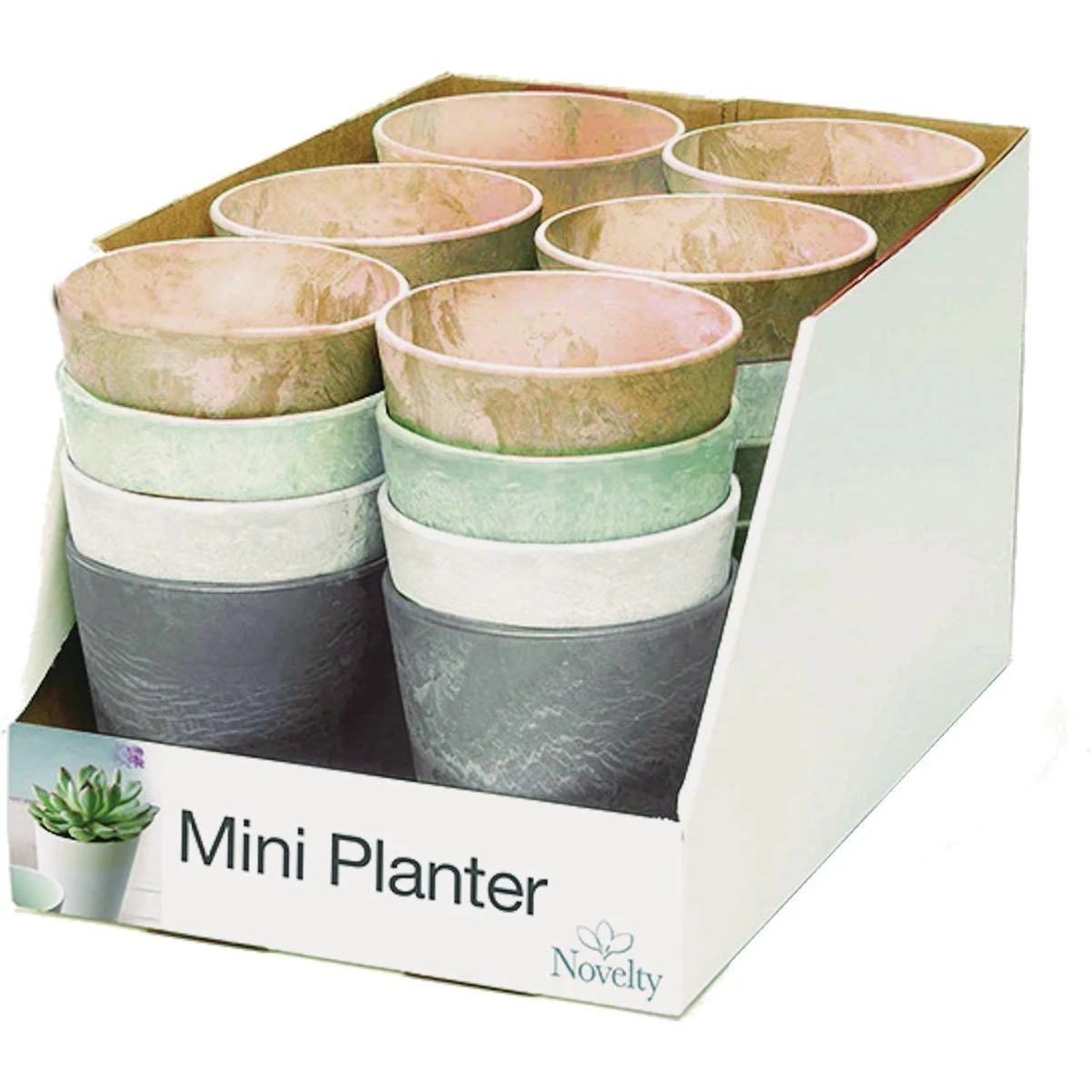 3 In. Assorted Colors Cache Planter For Succulents And Small Plants