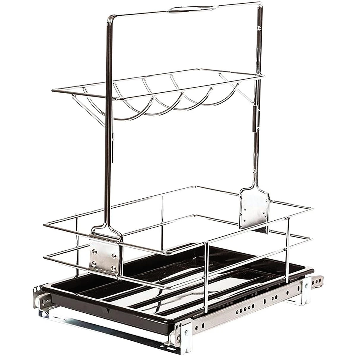 Knape & Vogt Real Solutions Slide Out Removable Cleaning Basket Organizer