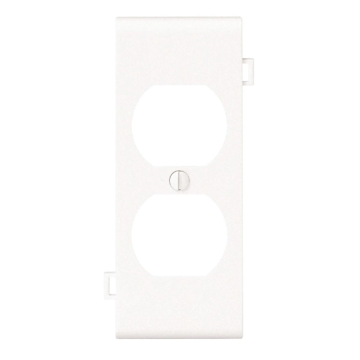 Leviton Duplex Center Sectional 1-Gang Plastic Outlet Wall Plate, White