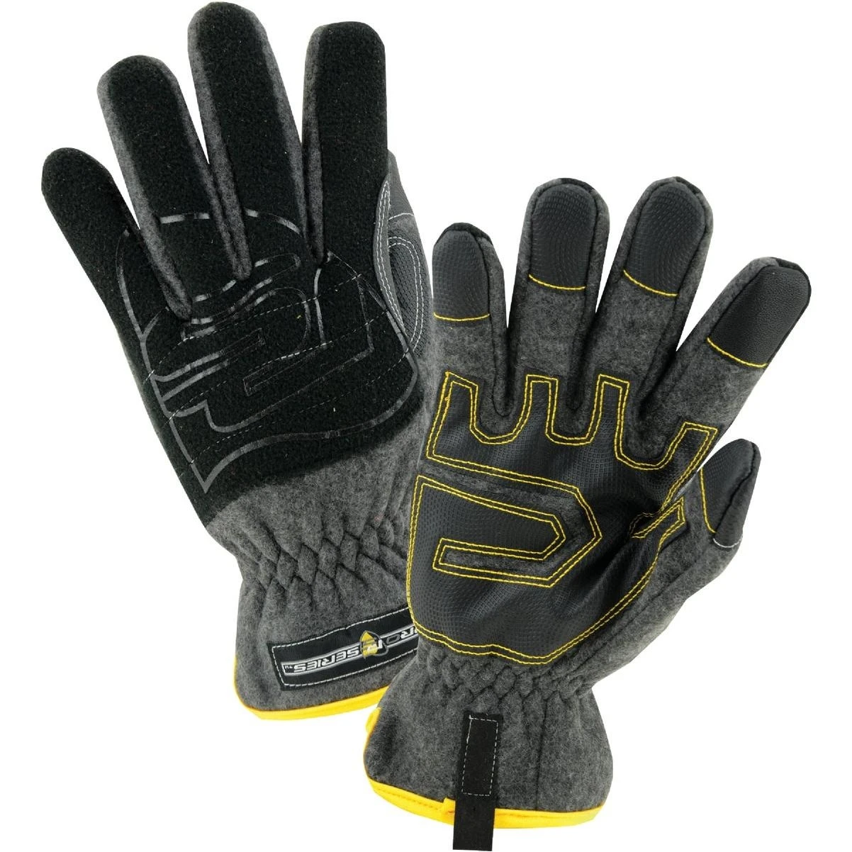 Smb-04-l Summit Work Gloves, Large, Black & Gray, Windproof Fleece