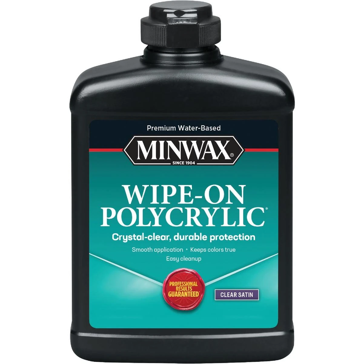 Minwax Satin Water Based Wipe-On Interior Polycrylic, 1 Pt.