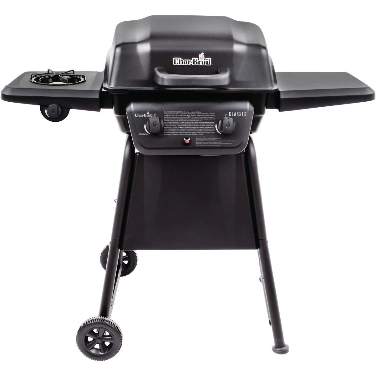 Char-Broil 2-Burner Black 20,000-BTU LP Gas Grill with 8,000-BTU Side -Burner
