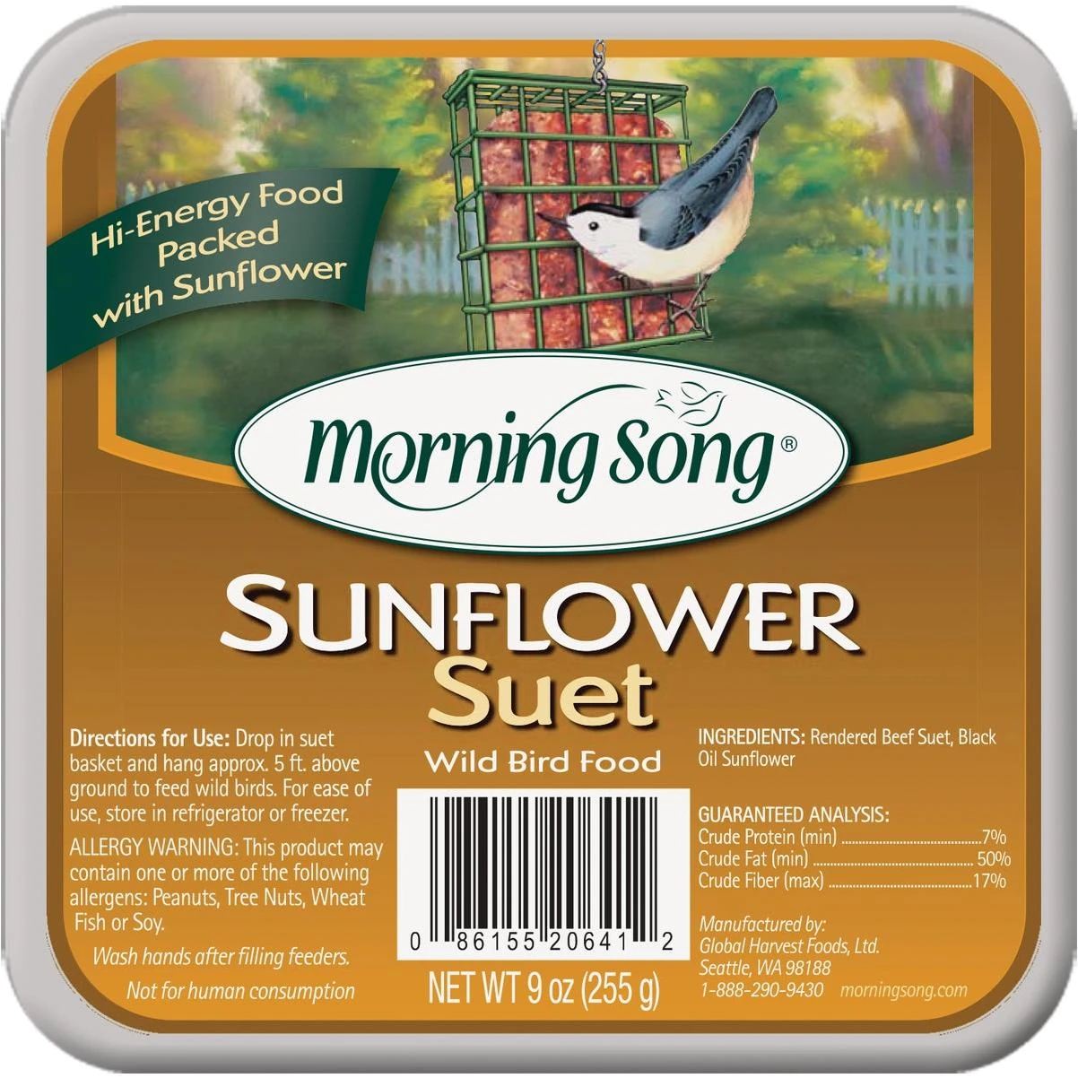 Suet Plus 11 Oz. Sunflower Blend Suet