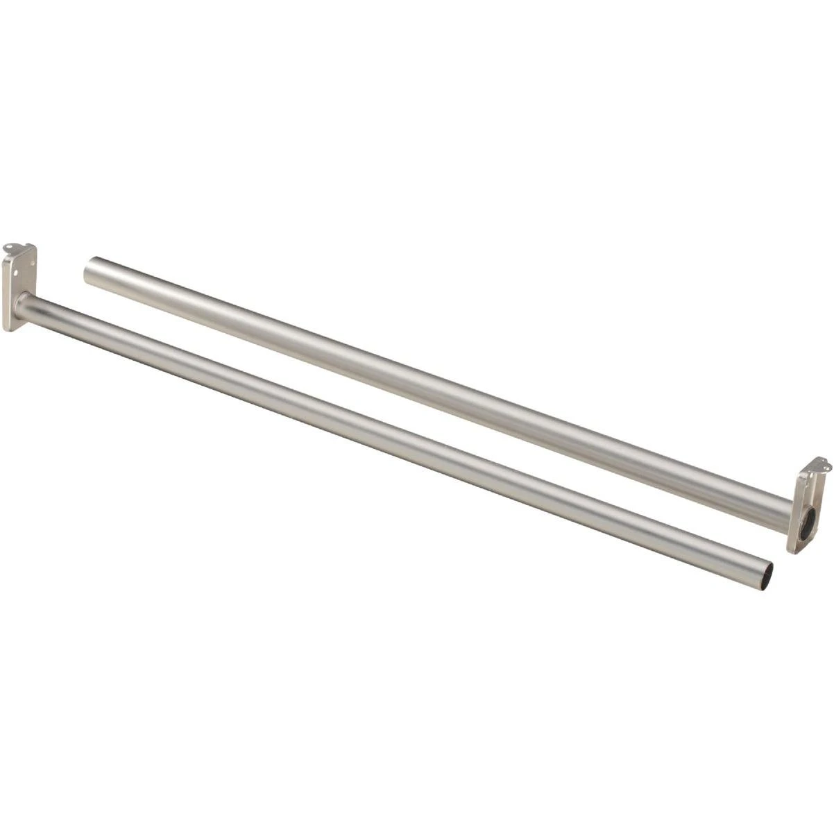 National 30 In. To 48 In. Adjustable Closet Rod, Satin Nickel