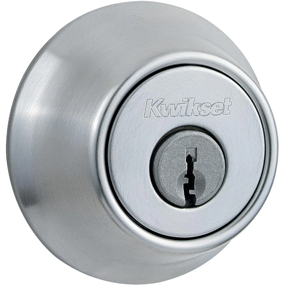Kwikset Satin Chrome Adjustable Latch Double Cylinder Deadbolt