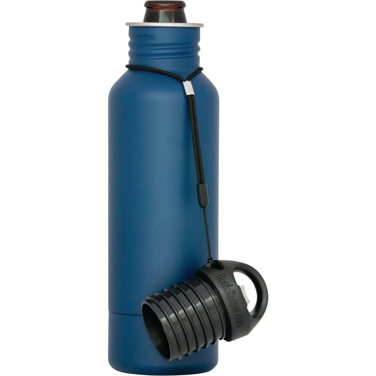 12 Oz. Blue Insulated Drink Holder With Cap And Bottle Opener