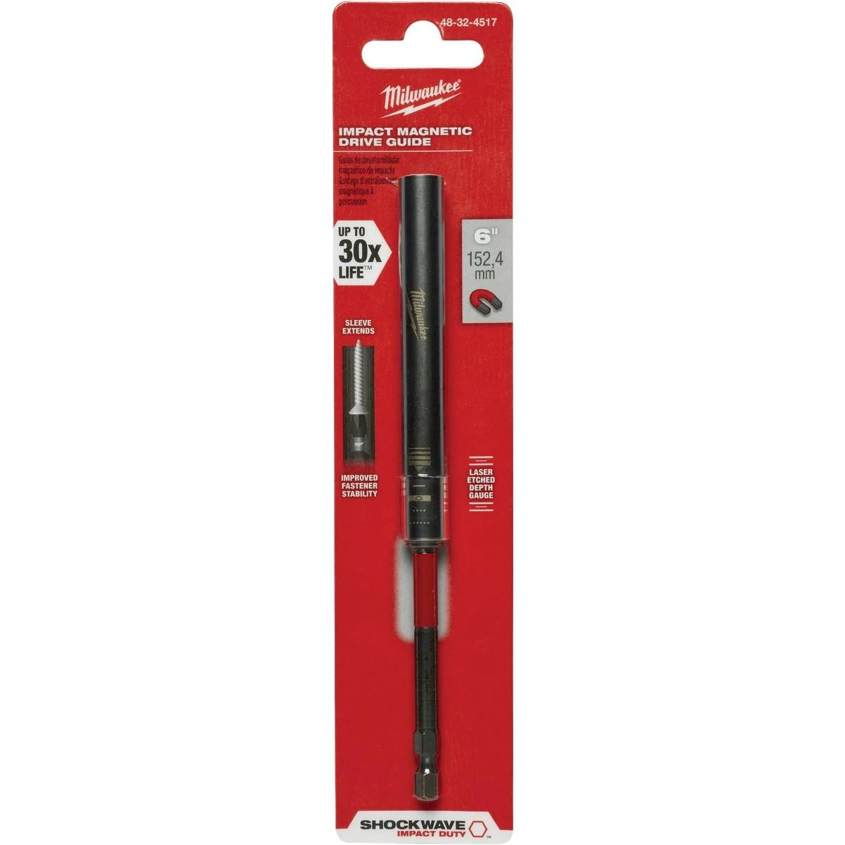 Milwaukee SHOCKWAVE 6 In. Magnetic Drive Guide Bit Holder