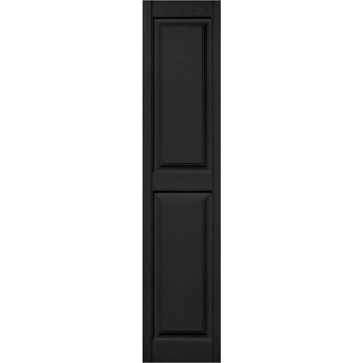 Builders Edge 15 in. x 67 in. Black Panel Shutter, (2-Pack)