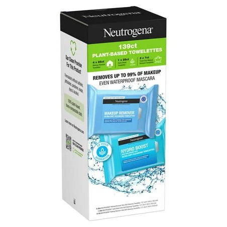 Neutrogena Makeup Remover & Hydro Boost Ultra-Soft Cleansing Towelettes  139 Ct