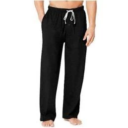 X-temp Men's Jersey Pants With Comfortsoft Waistband, Black, Large
