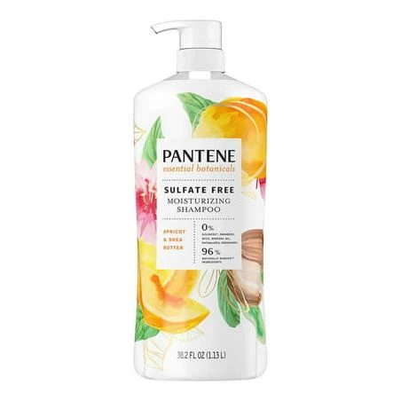 Pantene Essential Botanicals Shampoo  Apricot & Shea Butter (38.2 Fl Oz)