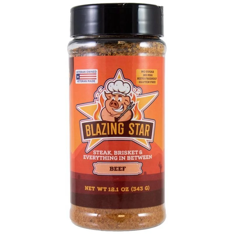 Blazing Star Premium Beef BBQ Rub – 12.1 oz Grill Seasoning