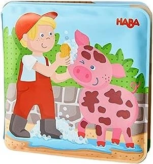 HABA Animal Wash Day - Magic Bath Book - Wipe with Warm Water