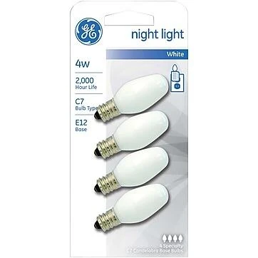 "4 Watt Ge&reg; Nightlight C7 Lightbulb, Soft White"