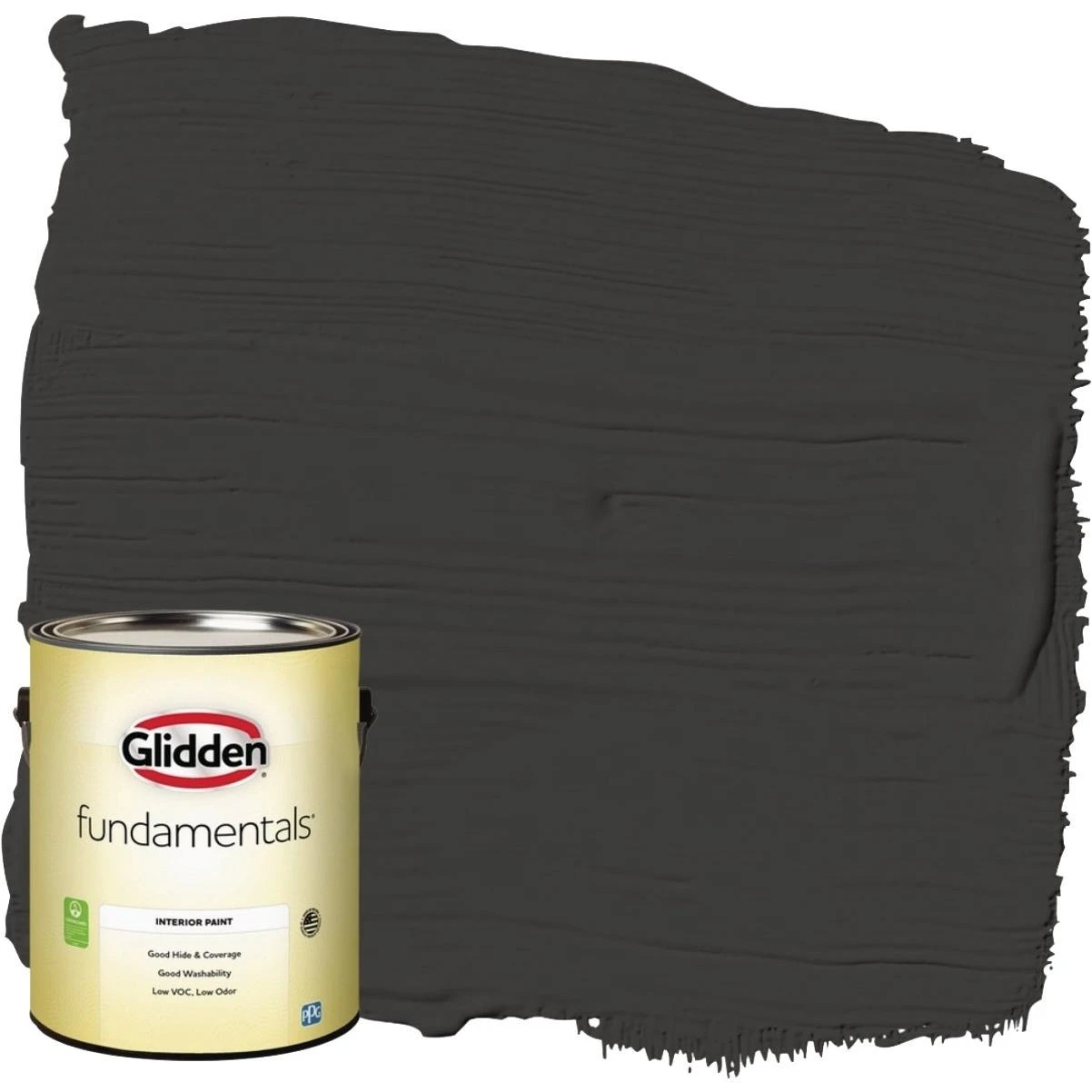 Flat Interior Paint, Black, 1 Gallon - Low Voc, Washable