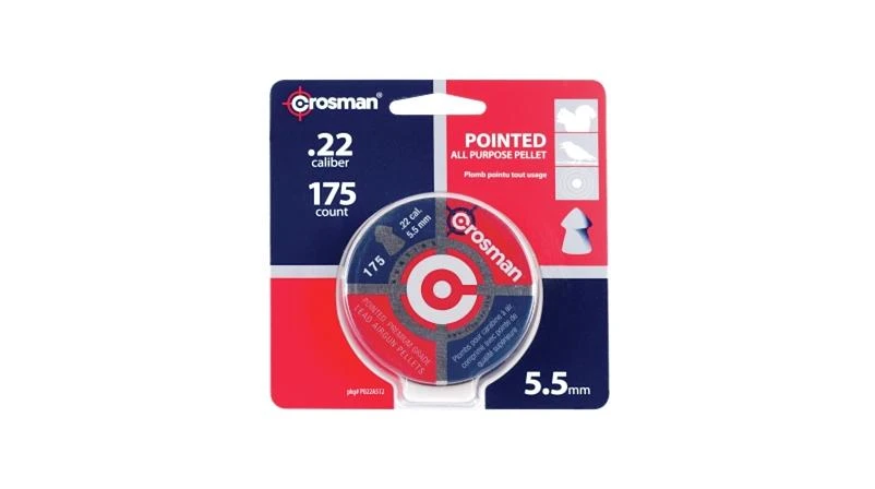 Crosman P022 Pointed Premier Pellets, 14.3gr, .22 Cal, 175 ct