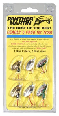 Holographic Spinner Lure, Panther Martin Deadly, 6-Pk.
