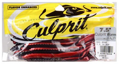 Worm, Red Plastic, 7-1/2-in, 18-Ct.