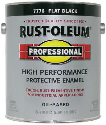 Professional Enamel, Flat Black, 400-VOC., 1-Gallon