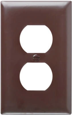 Pass & Seymour Wall Plate, 1-Gang, Brown Nylon