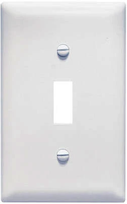 Pass & Seymour 1-Toggle Nylon Wall Plate, 1-Gang, White