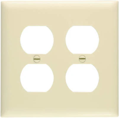 Pass & Seymour Ivory 2-Duplex Outlet Openings