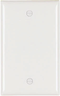 Pass & Seymour 1-Gang Blank Wall Plate, Nylon, White