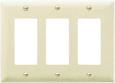 Pass & Seymour Ivory 3 Decorator Opening Nylon Wall Plate