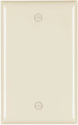 Pass & Seymour Wall Plate, Blank, Nylon, Light Almond