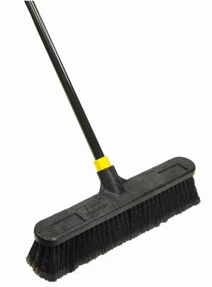 Bulldozer Push Broom, Soft Sweep, Polypropylene Fibers, 18 In.