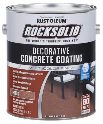 RockSolid Decorative Concrete Coating, Brick Color, Gallon