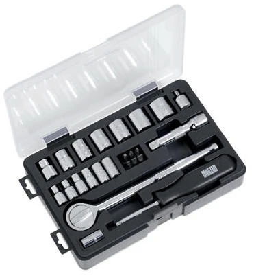 24-Pc. SAE Socket Set, 1/4 & 3/8 In. Drive