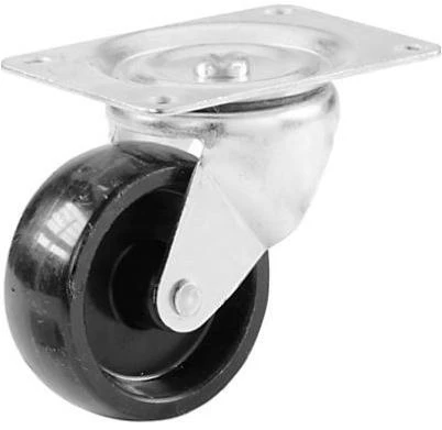 Swivel Plate Caster, Polypropylene Wheel, 2 In.