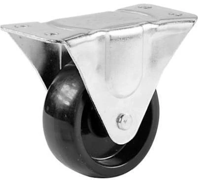 Rigid Plate Caster, Polypropylene Wheel, 2 In.
