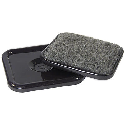 Furniture Cups, Square, Carpet Base With Hard Shell, 1-7/8-In. ID, 4-Pk.