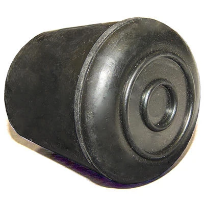 Furniture Leg Tip, Black Rubber, 1-1/8-In., 4-Pk.