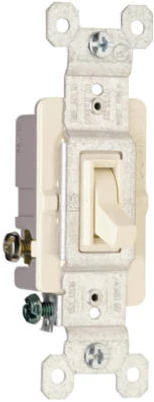 Pass & Seymour 15A Light Almond 3-Way Toggle Switch