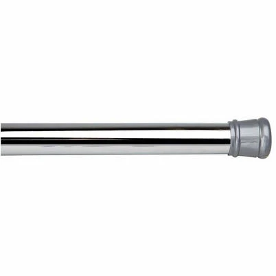 Shower Curtain Tension Rod, Chrome, 41 to 76 In.