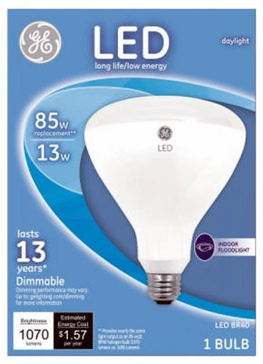 LED Floodlight Bulb, Indoor, Daylight, 1,070 Lumens, 13 Watt