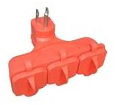 3-Outlet Adapter, Orange