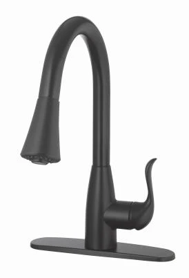 Single Handle Pull-Down Spray Kitchen Faucet, Matte Black