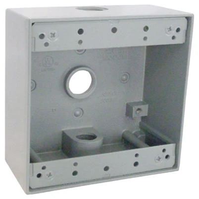 2G Outlet Box Weatherproof Gray