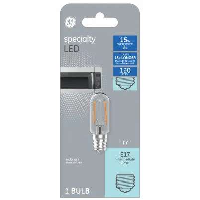 LED Light Bulb, T7, Warm White, Frosted, Non-Dimmable, 170 Lumens, 2 Watt