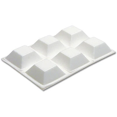 Vinyl Bumpers, Self-Adhesive, White, Square, 3/4-In., 6-Pk.