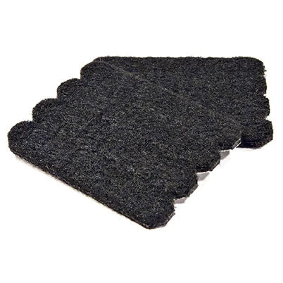 Felt Strips, Self-Adhesive, Black, 1/2 x 2-5/8-In., 16-Pk.