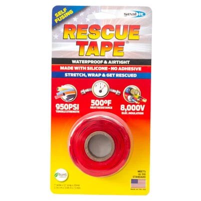 Silicone Tape, Self-Fusing, Red, 1 In. x 12 Ft.