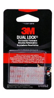 Dual Lock Reclosable Fasteners, Clear, 1 x 1 In.